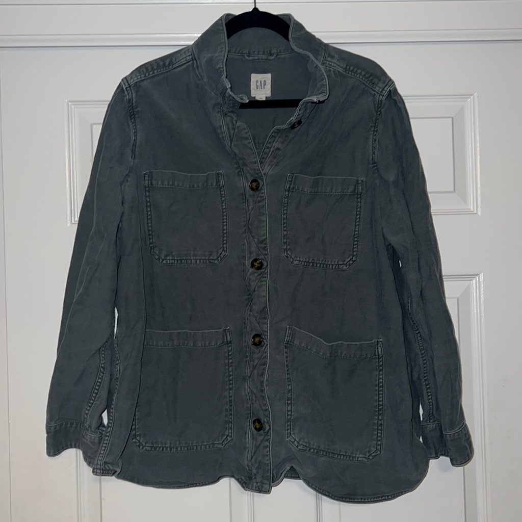 Gap Shirt Jacket/Shacket Gray Xxl